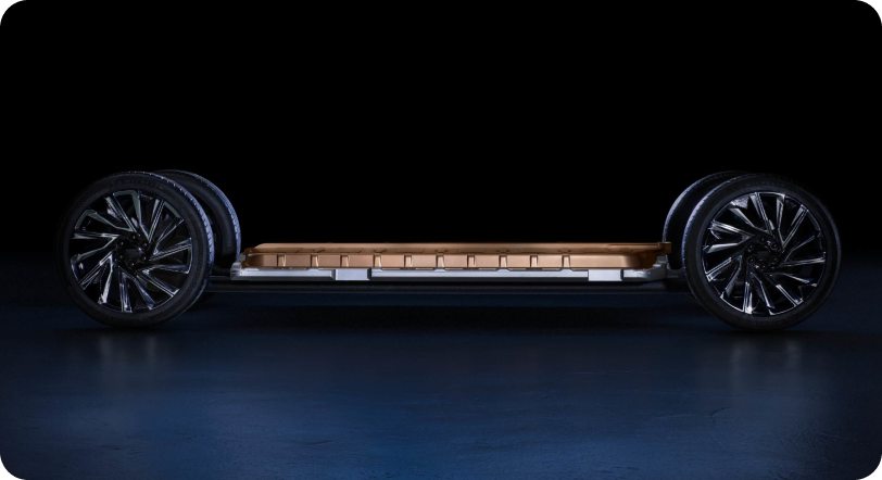 Profile view of GM Ultium platform.