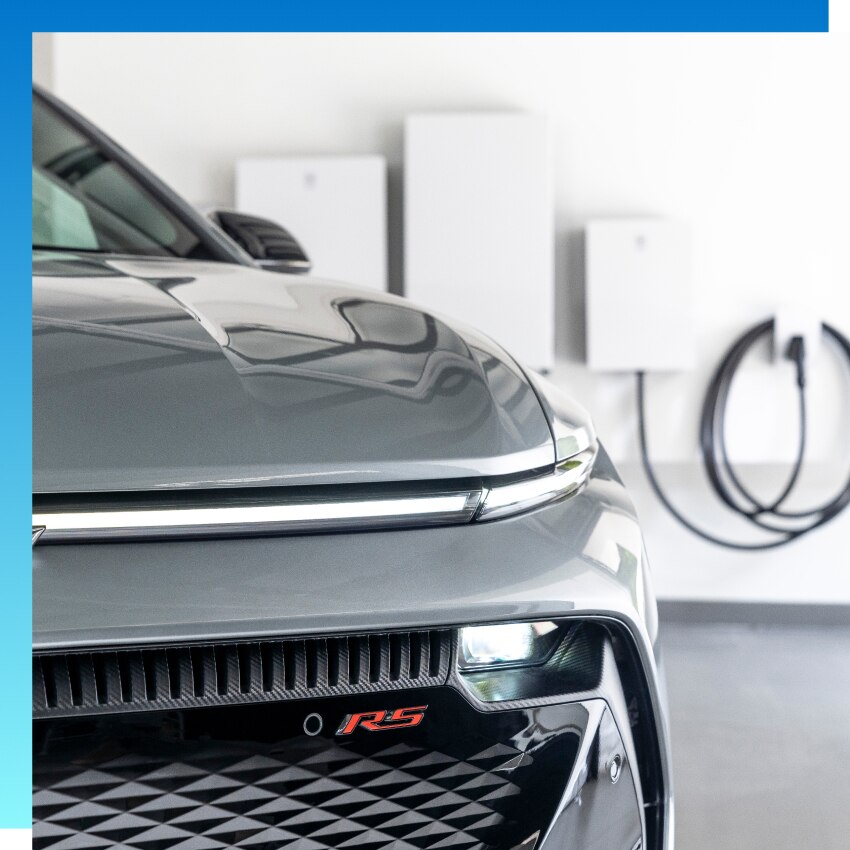 EV in garage with GM Energy products