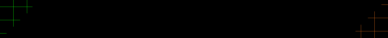 Green upper left grid and red lower right grid with black background